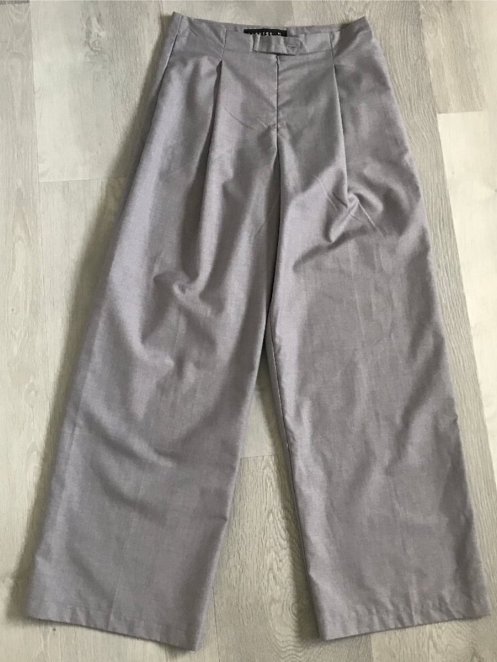 LIONESS PURPLE PANTS PLEATED FRONT MID RISE m WIDE LEG SLACKS WOMENS XS